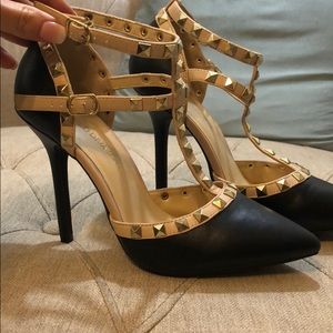 Valentino inspired black rockstud pumps